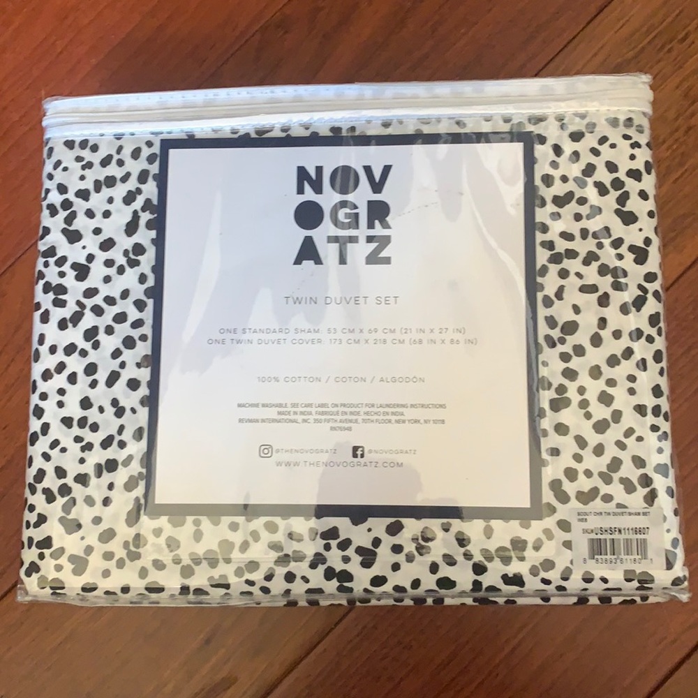 Novogratz Twin Duvet Set